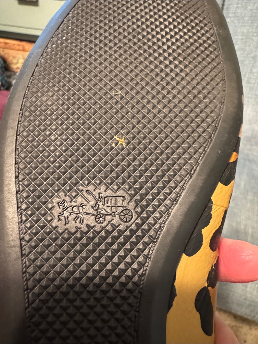 COACH Leopard Print Ballet Flats in Tan and Black - Picture 5 of 5